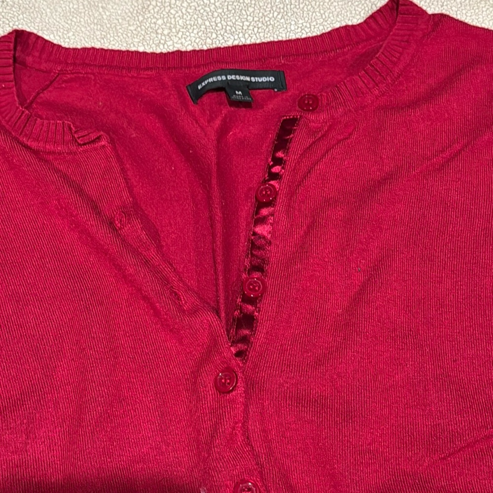 Express Red Cardigan - Picture 2 of 3